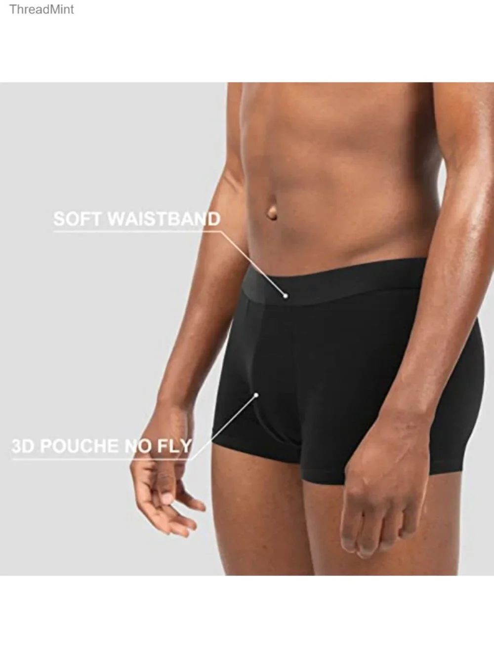 Mens Underwear Boxer Briefs Pouch Trunks No Fly 4-Pack